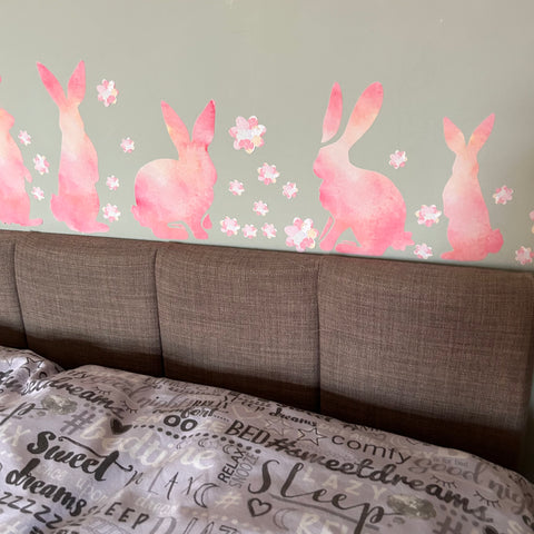 Watercolour rabbit stickers