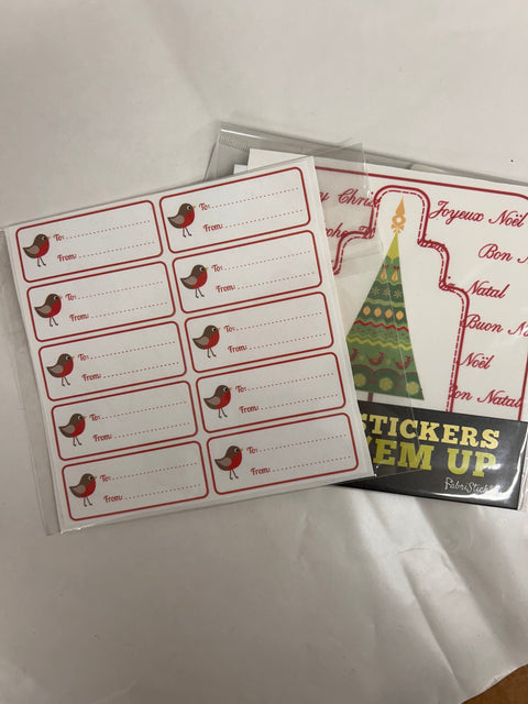 Self-Adhesive Gift Tags – Pack of 10, Choice of Design