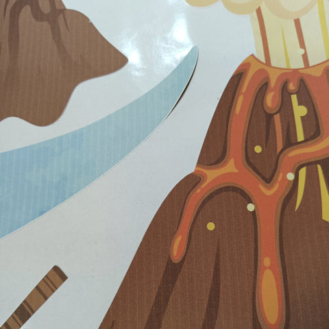 damaged wall sticker jurassic land