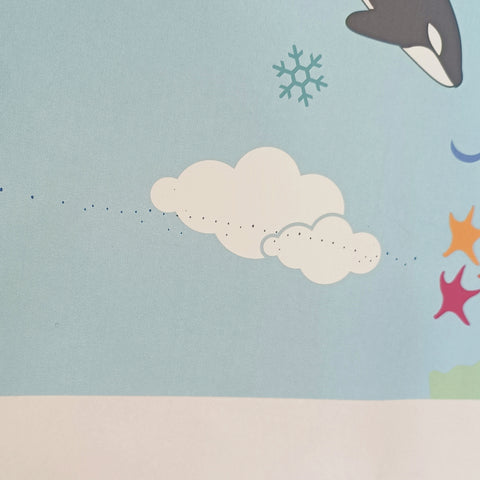 showing damage on a cheap wall sticker