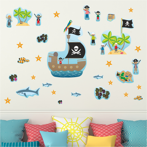 fabric wall stickers pirate theme
