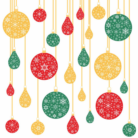 red bauble wall stickers
