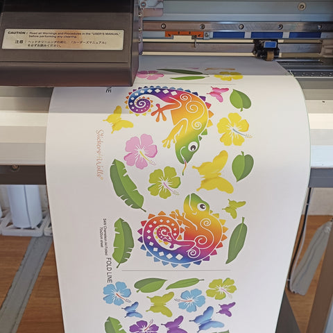 showing how we make our fabric wall stickers