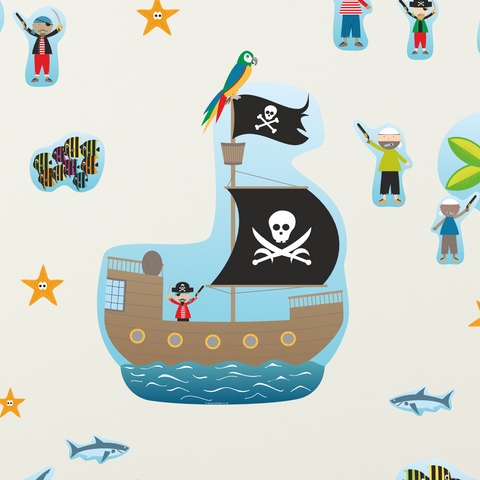 Pirate Interactive Story Wall Stickers - Reusable