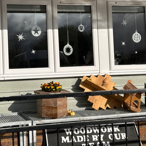 reusable window cling in christmas design