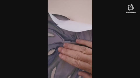 Reusable Cheese Plant Wall Sticker, Original Watercolour Plant Wall Art, Botanical Decals