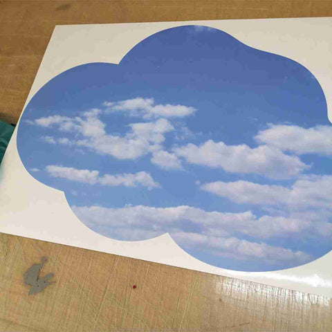 Half Price Seconds – Cloud Fabric Wall Sticker, Perfect for Dormer Walls