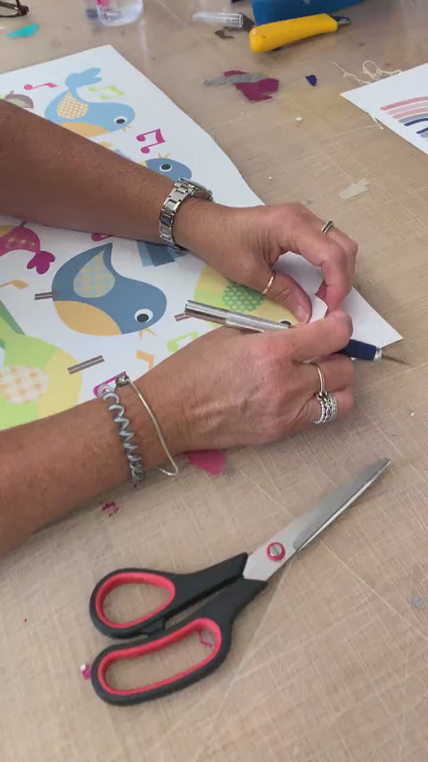 Reusable Fabric Bird Wall Stickers