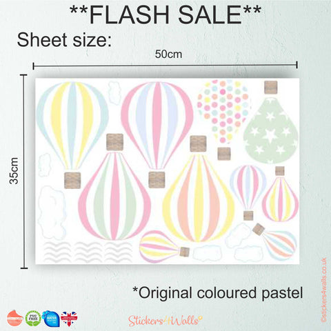 Flash Sale - Hot Air Balloons Wall Stickers