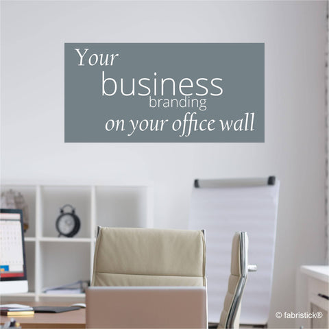Reusable Your Brand Logo Fabric Wall Sticker, Business Logo Wall Poster, Home Office Branding Wall Art