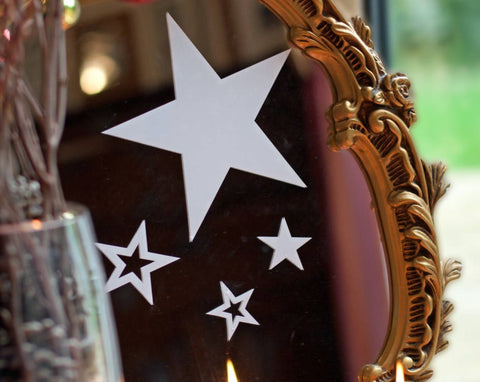 Reusable Star Window Stickers, Window Cling Decorations, Wedding Windows Display
