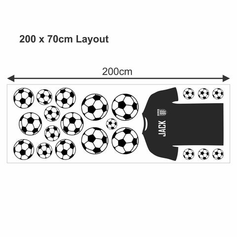 Personalised Football Themed Wall Sticker - Reusable, Removable