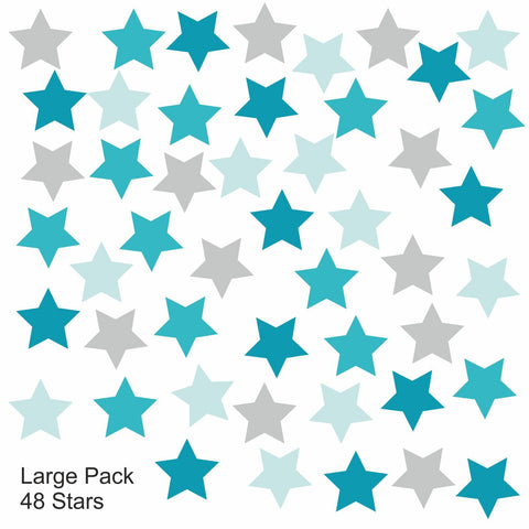 Reusable Star Fabric Wall Stickers, Star Adhesive Decals, Star Wall Art,