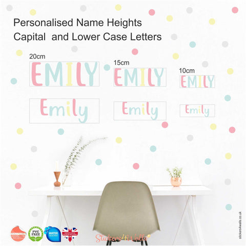 Personalised Name Wall Art Reusable Fabric Wall Stickers