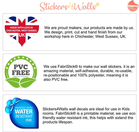 Educational Wall Sticker Packs, A4 Sets Of 3 Reusable Wall Stickers For Home Schooling