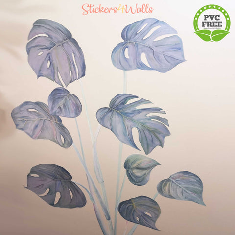 Reusable Cheese Plant Wall Sticker, Original Watercolour Plant Wall Art, Botanical Decals