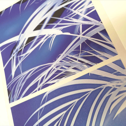 Reusable Fabric Botanical Cyanotype Photo Wall Stickers, Photo Wall Art For Your Home