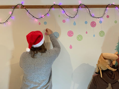 Bauble Wall Stickers part of Reusable Christmas Tree Wall Sticker