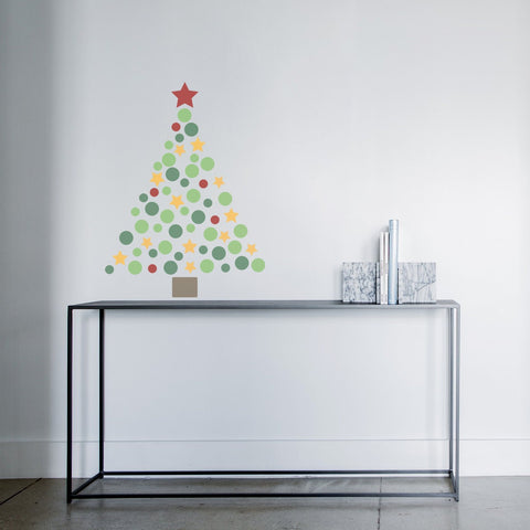 Reusable Polka Dot Contemporary Christmas Tree