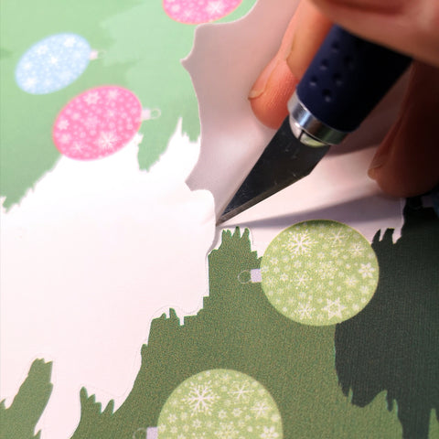 Mini Reusable Christmas Tree Fabric Wall Sticker