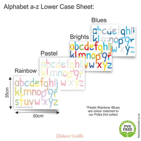 Alphabet PVC Free Wall Stickers - Reusable & Educational