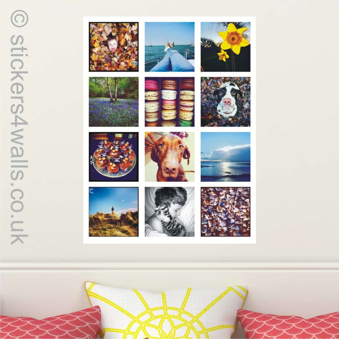 thumbnail image 2 of 240x200cm Personalised Photo Wall Mural – Instagram & Selfie Frame Collage, Any Room 2 of 5