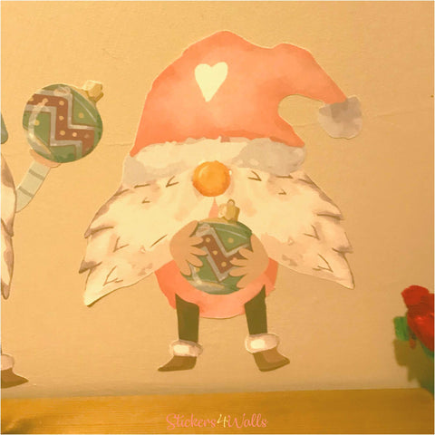 Reusable Nordic Gnome Wall Stickers, Christmas Decoration Decals