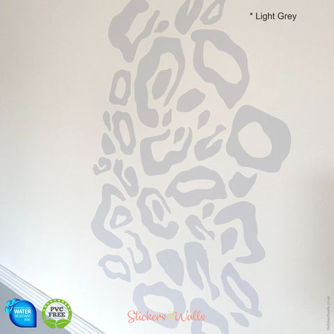 Reusable Leopard Print Fabric Wall Stickers, Colour Animal Print Design Decals