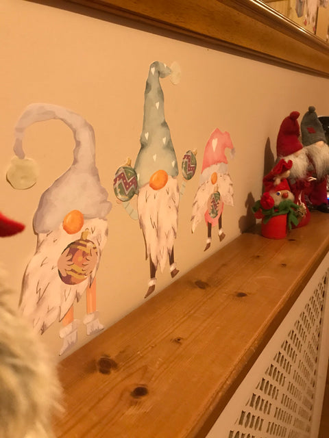 Reusable Nordic Gnome Wall Stickers, Christmas Decoration Decals