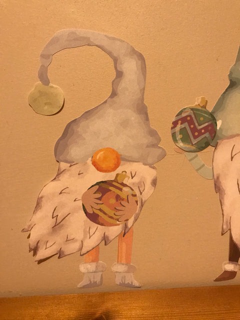 Reusable Nordic Gnome Wall Stickers, Christmas Decoration Decals