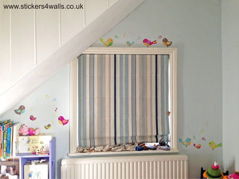 Reusable Fabric Bird Wall Stickers