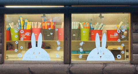 Easter Bunny Window Stickers