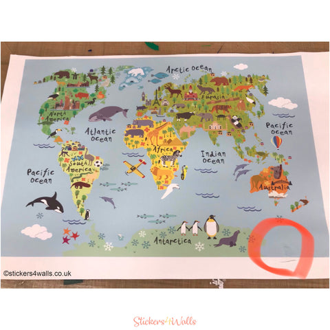 Seconds Kids World Map With Smudge