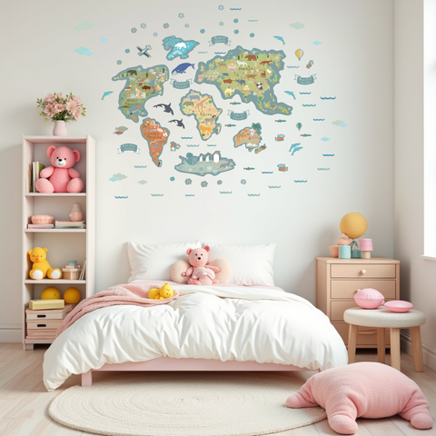 Learning Made Fun: Why the Little Learners World Map Is Perfect for Kids’ Rooms