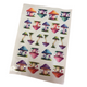 Colourful Toadstool Fabric Wall Stickers