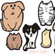 Fur Ever Friends Fabric Wall Stickers - Adorable Cat & Dog Themed Home Decor