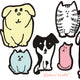 Fur Ever Friends Fabric Wall Stickers - Adorable Cat & Dog Themed Home Decor