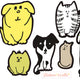 Fur Ever Friends Fabric Wall Stickers - Adorable Cat & Dog Themed Home Decor