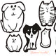 Fur Ever Friends Fabric Wall Stickers - Adorable Cat & Dog Themed Home Decor