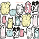 Fur Ever Friends Fabric Wall Stickers - Adorable Cat & Dog Themed Home Decor