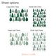 showing how many Christmas trees to the sheet
