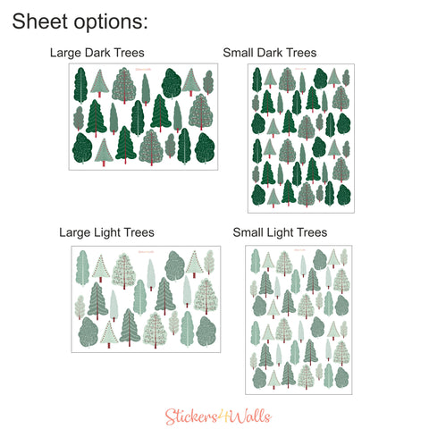 showing how many Christmas trees to the sheet