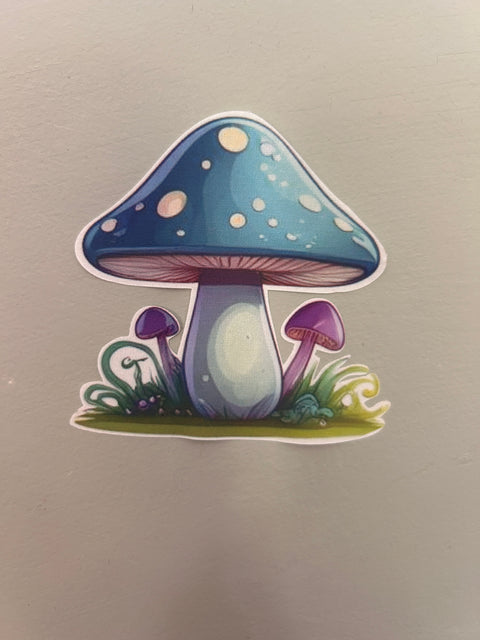Colourful Toadstool Fabric Wall Stickers
