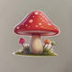 Colourful Toadstool Fabric Wall Stickers