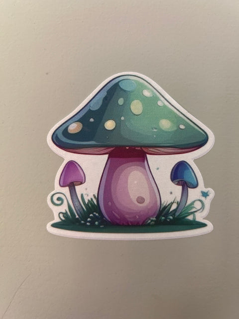 Colourful Toadstool Fabric Wall Stickers