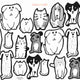 Fur Ever Friends Fabric Wall Stickers - Adorable Cat & Dog Themed Home Decor