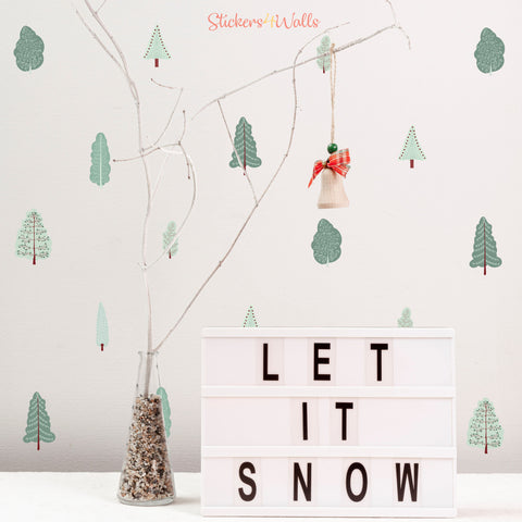 showing the tree wall stickers in a room
