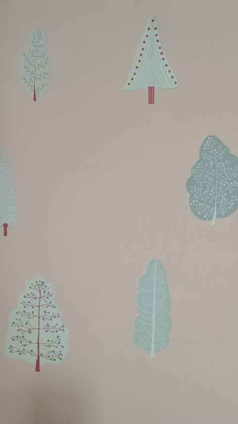 video showing small tree wall stickers