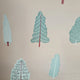 close up of the fabric wall stickers of small trees