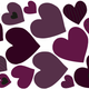 Coloured Heart Fabric Wall Stickers - Reusable